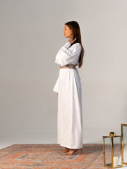 BYSARAD | THE SELENE 2-PIECE KAFTAN DRESS - OFF WHITE