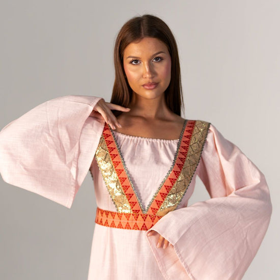 BYSARAD | THE SELENE 2-PIECE KAFTAN DRESS - PINK