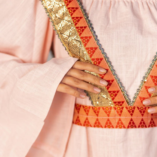 BYSARAD | THE SELENE 2-PIECE KAFTAN DRESS - PINK