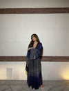 THE MAHRA ABAYA - BLUE OMBRE SHIMMER